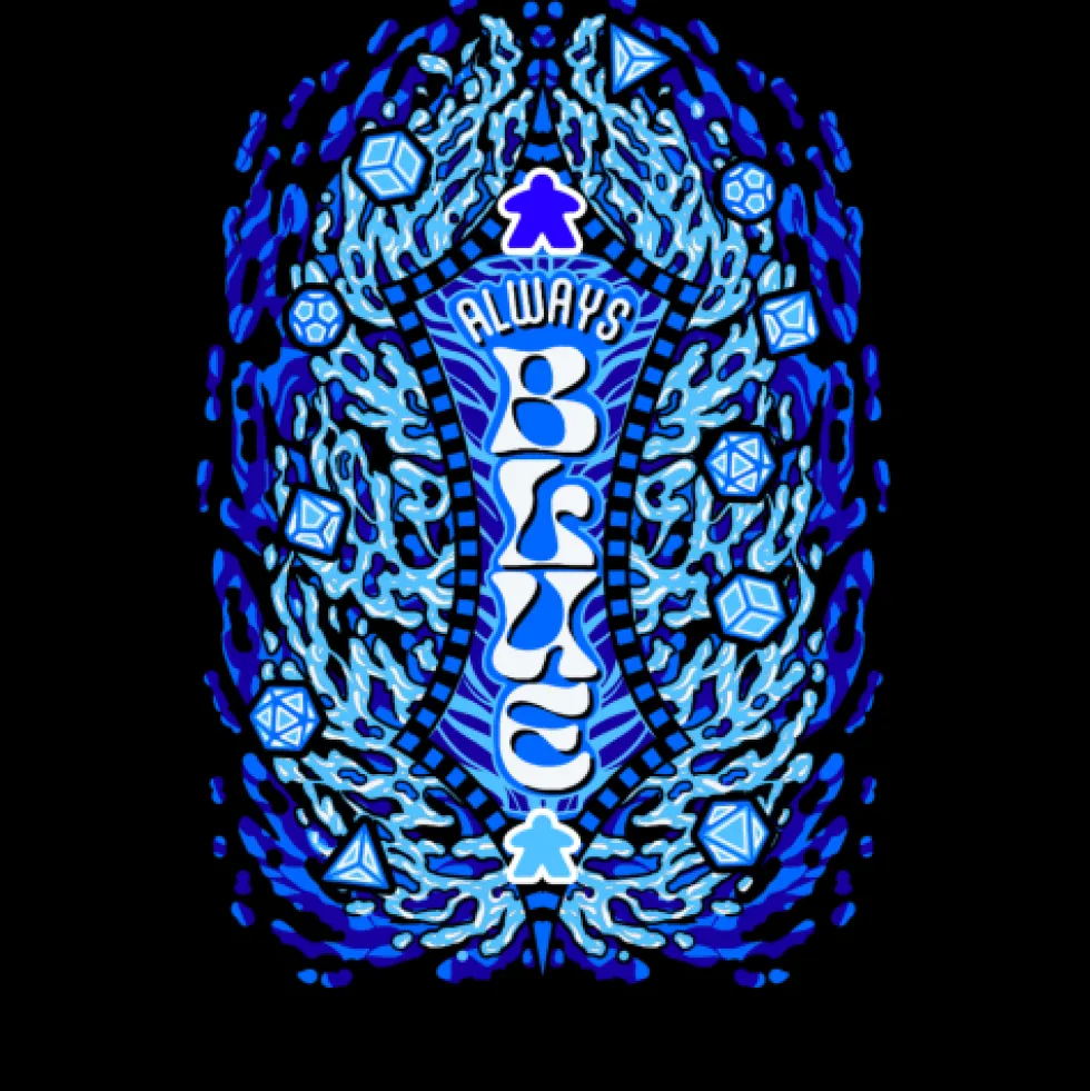 T-shirt: Blue - L