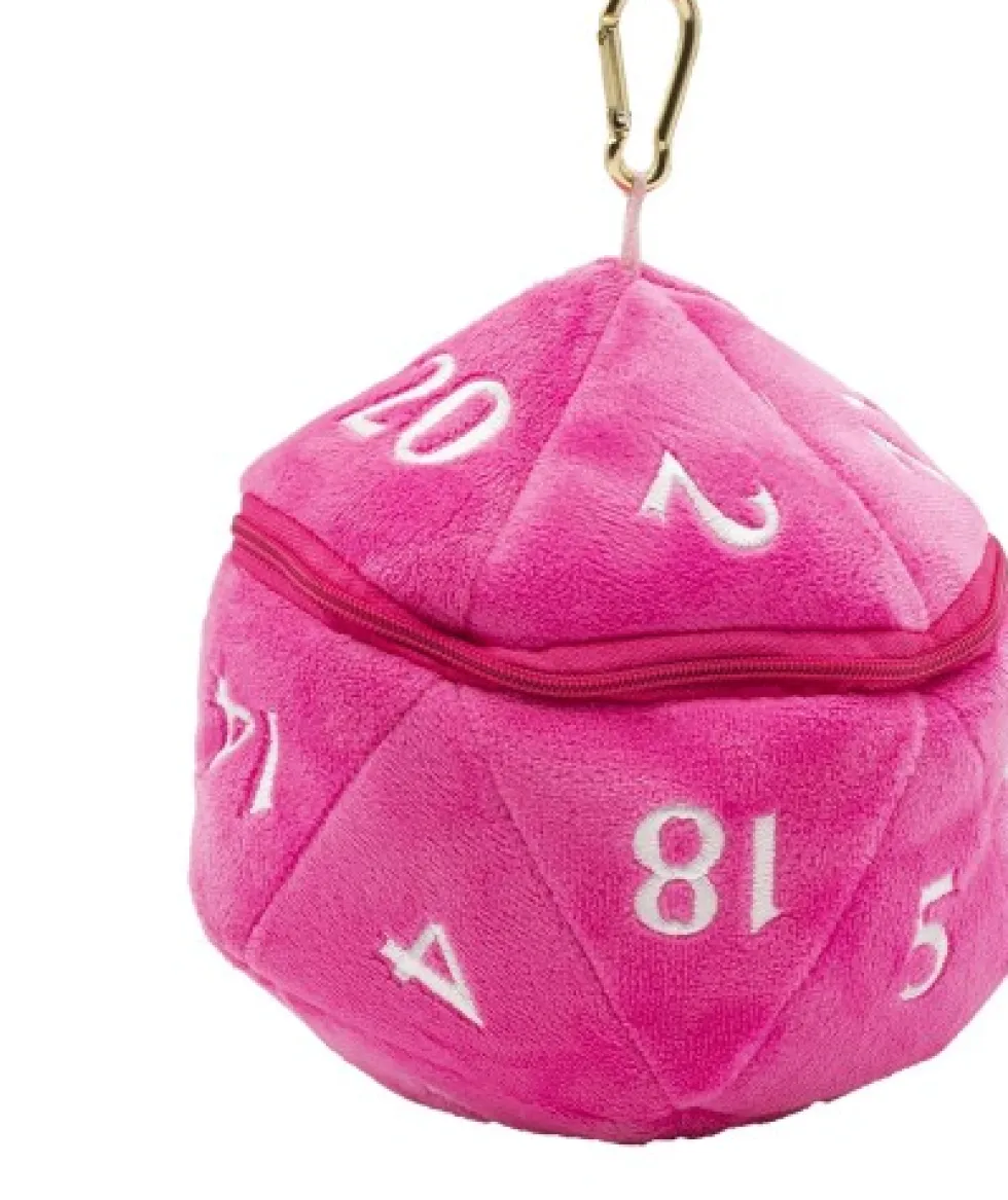 Ultra-Pro: D20 Plush Dice Bag - Hot pink