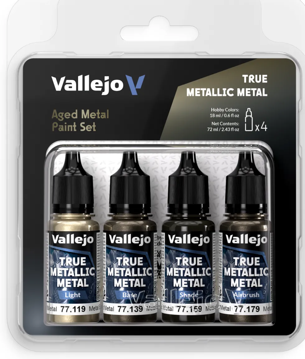 Vallejo: True Metallic Metal - Aged Metal Paint Set