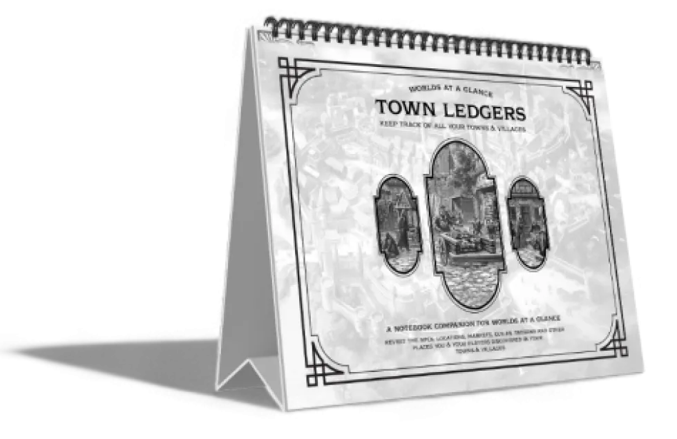Worlds at a Glance: The Notebook - Town Ledgers (with stickers)