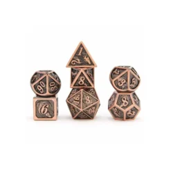 Zestaw kości: Ancient Copper Solid Metal Dragon