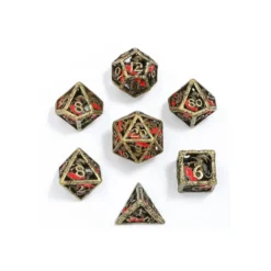 Zestaw kości: Dragon's Hymn Hollow Metal - Ancient Bronze