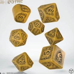 Zestaw kości Harry Potter modern: Hufflepuff - żółty