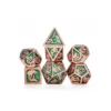Zestaw kości: Solid Metal Dragon - Copper w/Green