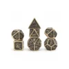 Zestaw kości: Solid Metal Dragon Polyhedral - Brushed Bronze