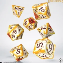 Zestaw kości Władca Pierścieni: Full Art Dice - Powiernicy Pierścienia - Whitefire Radiance